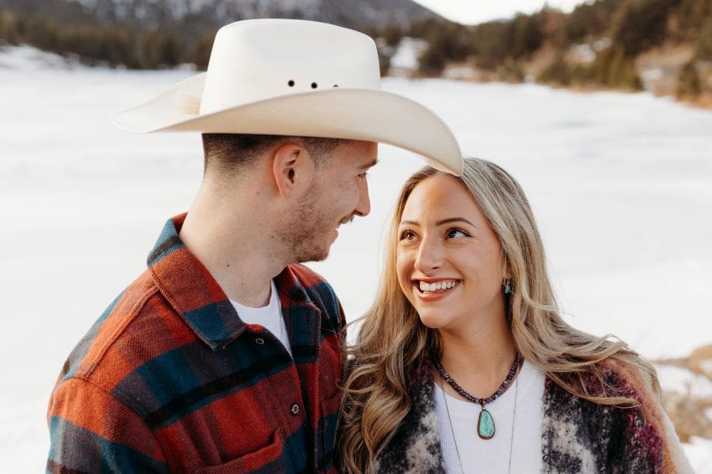 Romantic couples photography session natural light Colorado