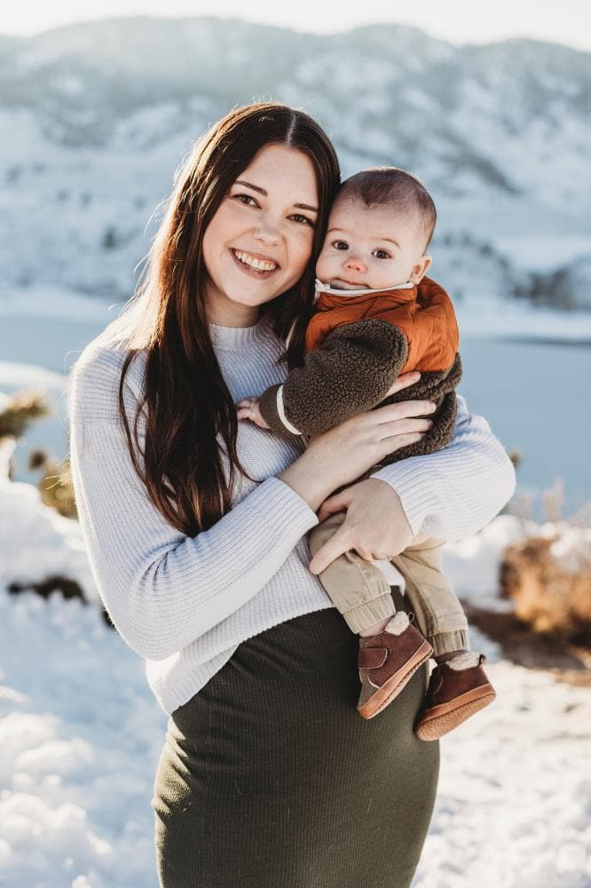 Family portrait golden hour natural light Northern Colorado