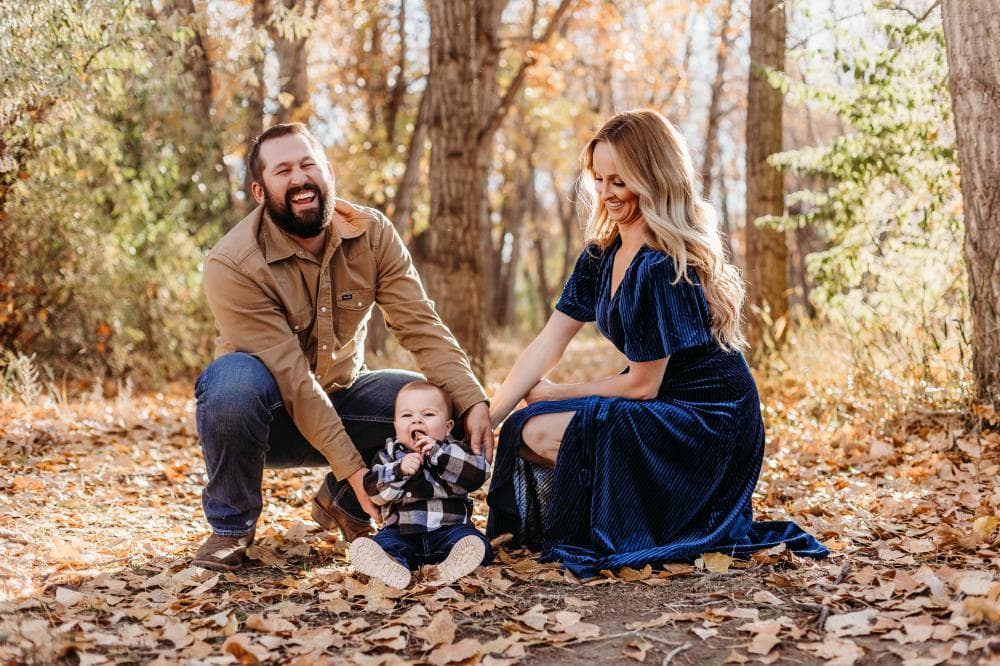 Kids running in field family session Severance Colorado