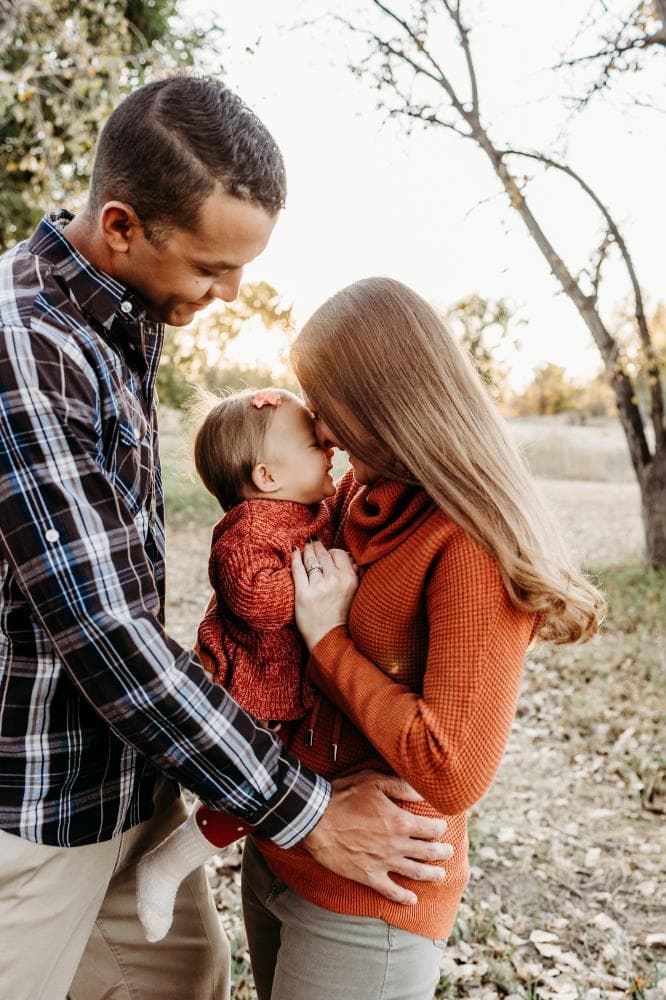 Outdoor family portrait session Colorado mountains