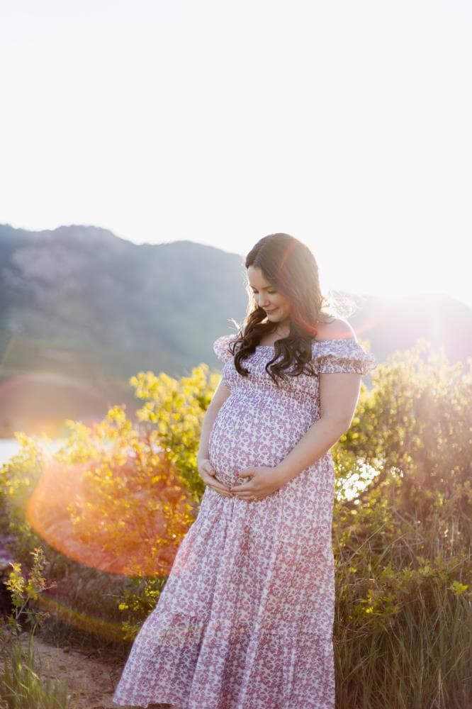 Maternity photography natural light golden hour Fort Collins Colorado