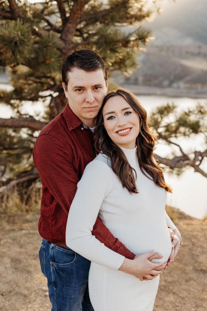 Maternity photography natural light golden hour Fort Collins Colorado