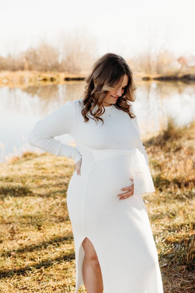 Maternity photography natural light golden hour Fort Collins Colorado