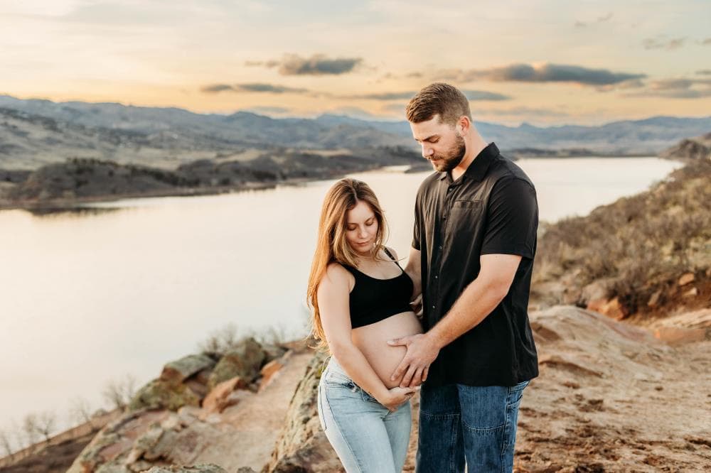 Maternity session beautiful glow natural light Severance Colorado
