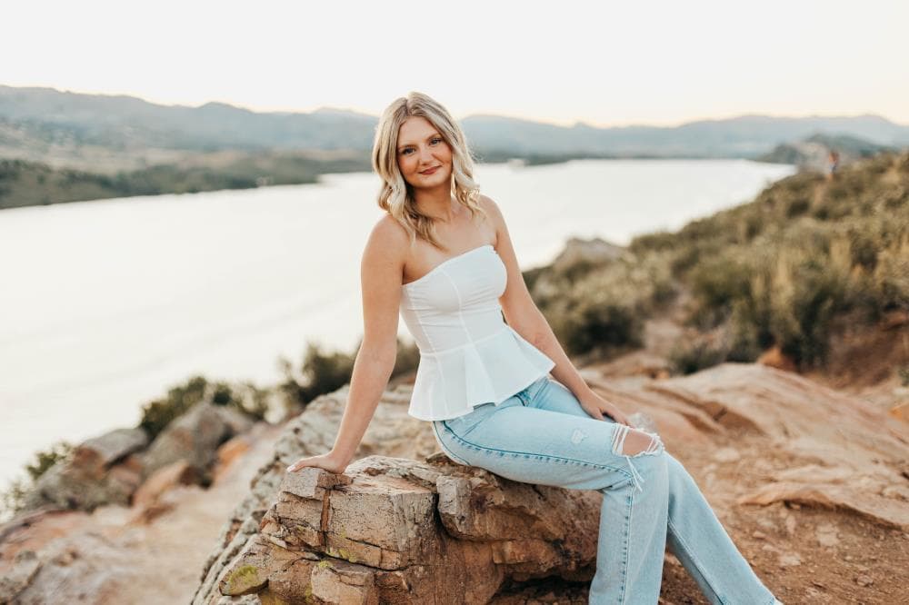 High school senior confident outdoor portrait session Fort Collins Colorado