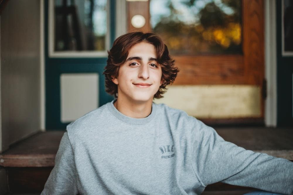 High school senior athlete outdoor portrait Colorado