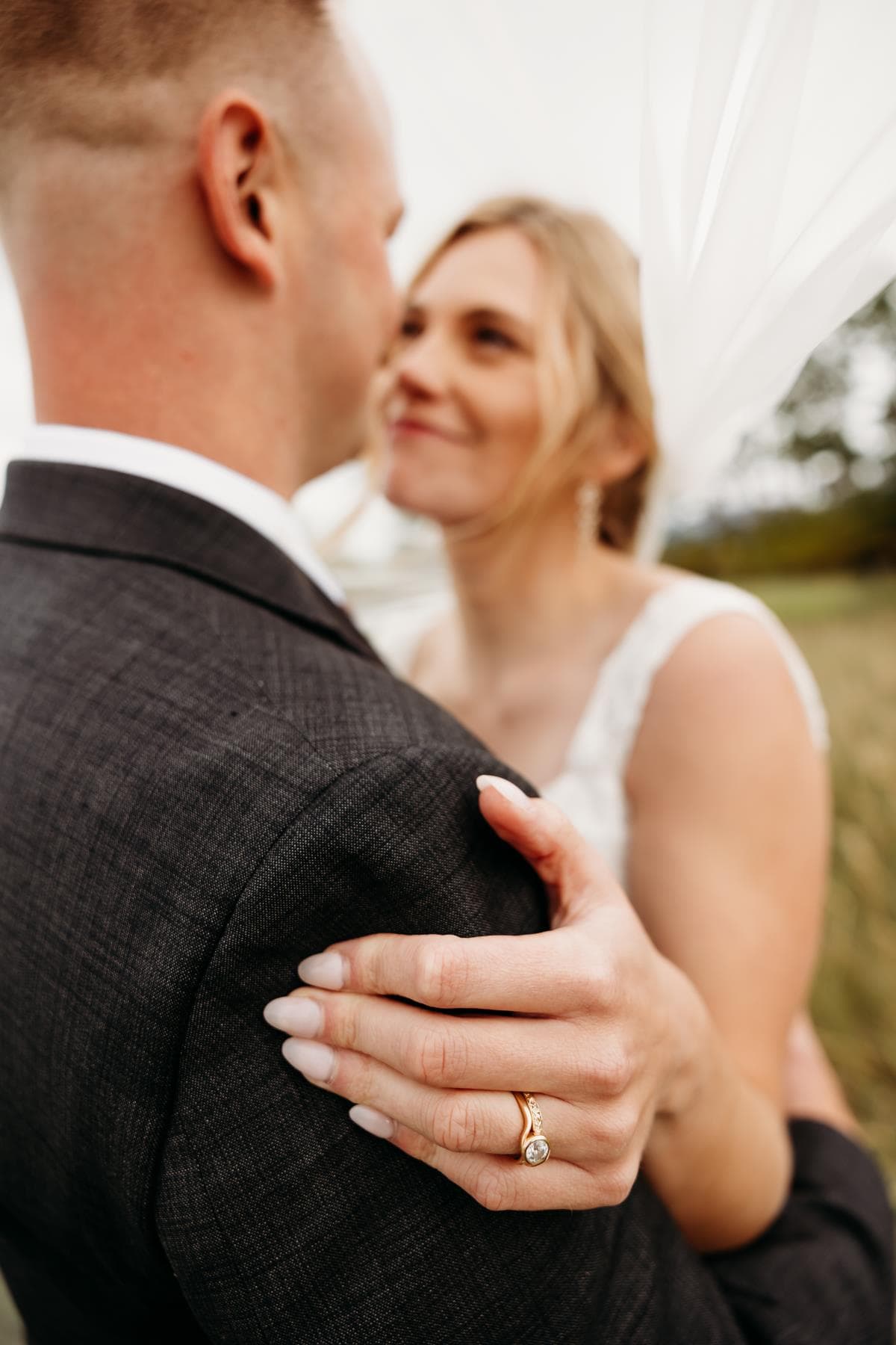 Wedding rings close up detail shot Colorado photographer