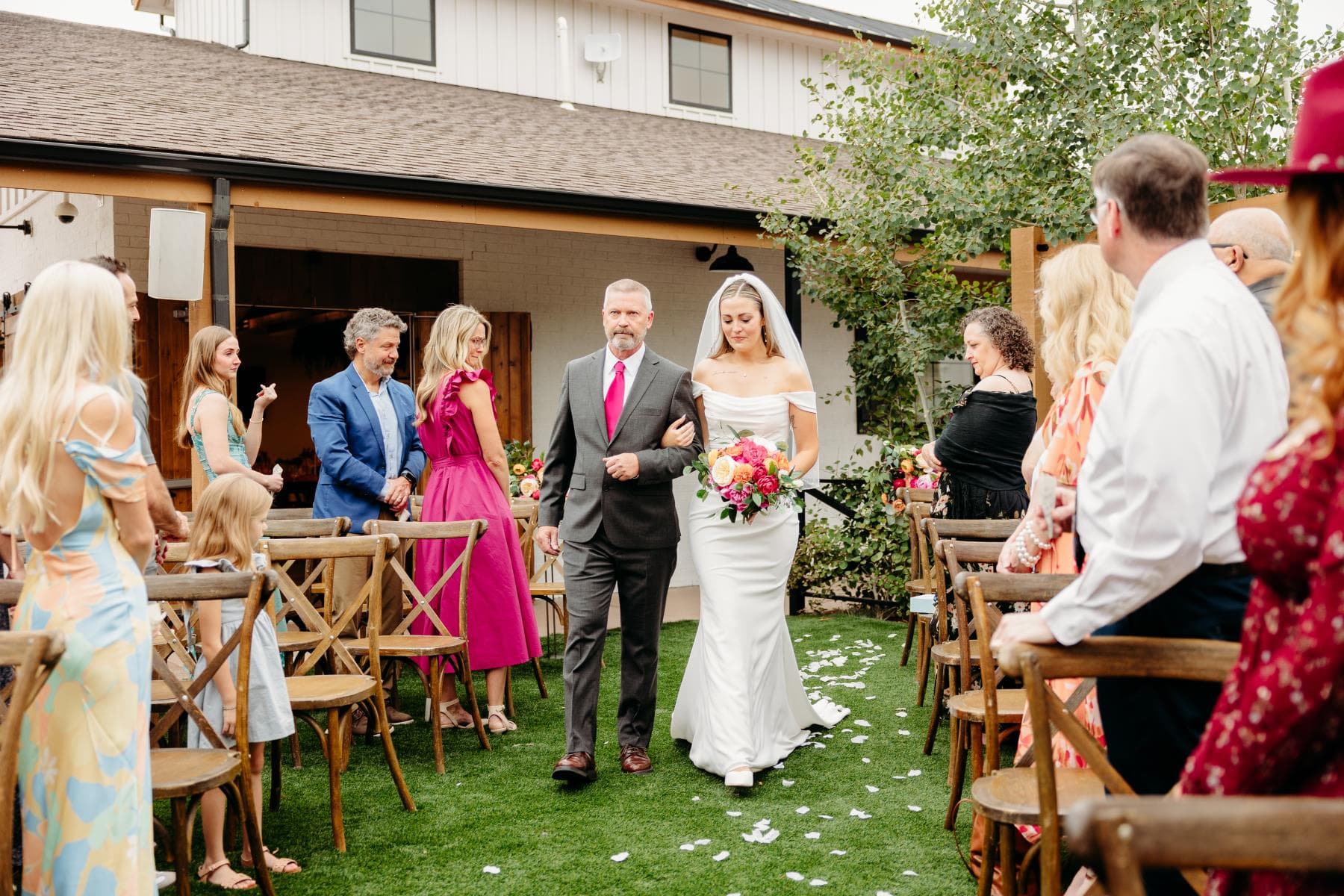 Wedding couple romantic portrait golden hour Front Range Colorado