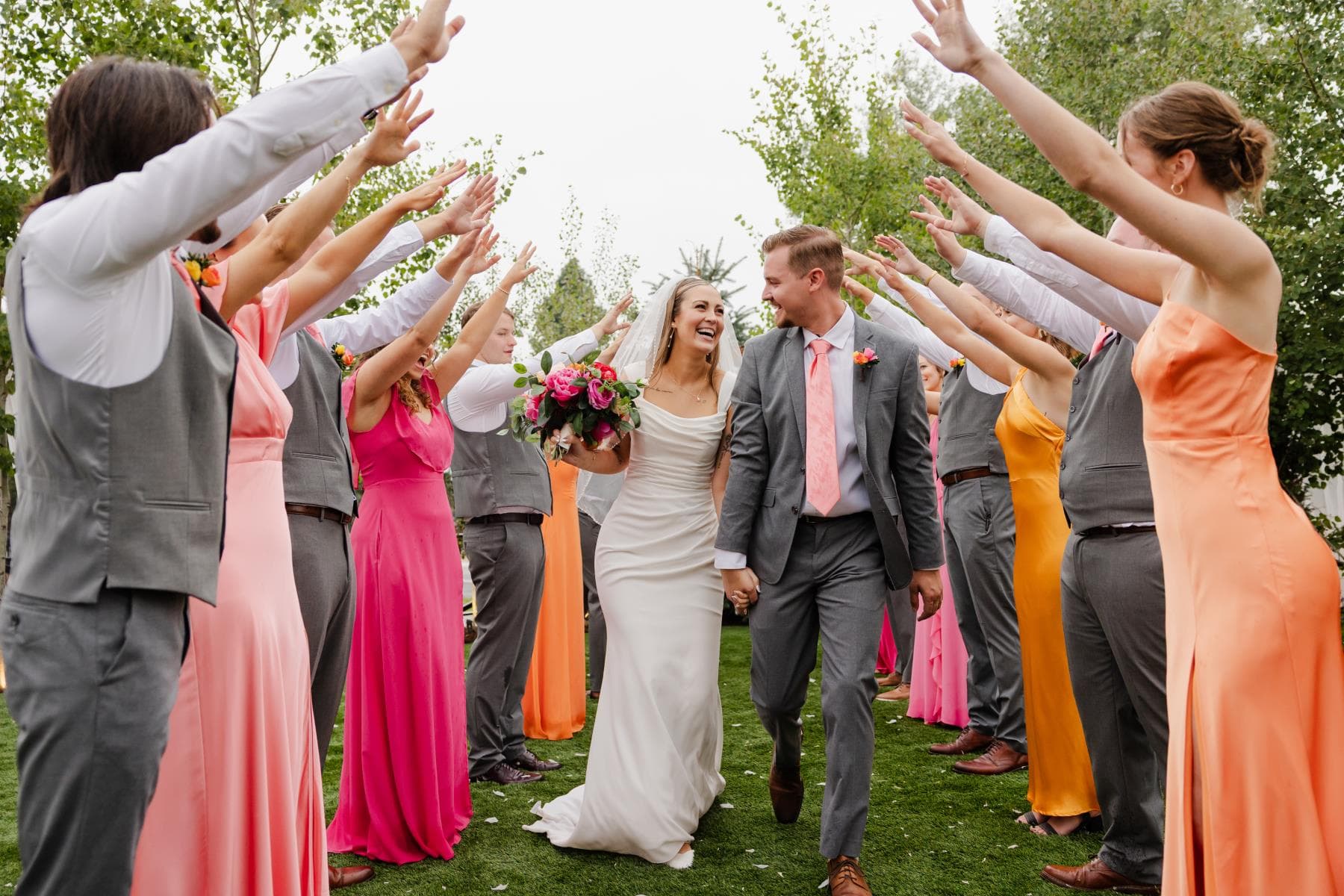 Wedding reception dancing couple natural light Colorado