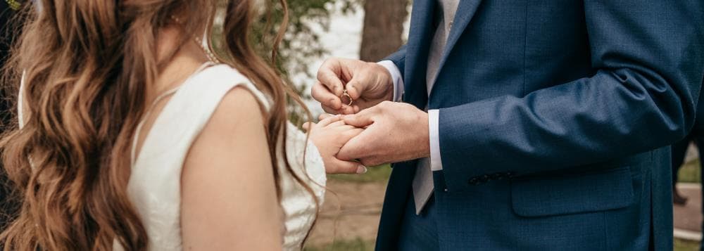 Wedding couple romantic portrait golden hour Front Range Colorado