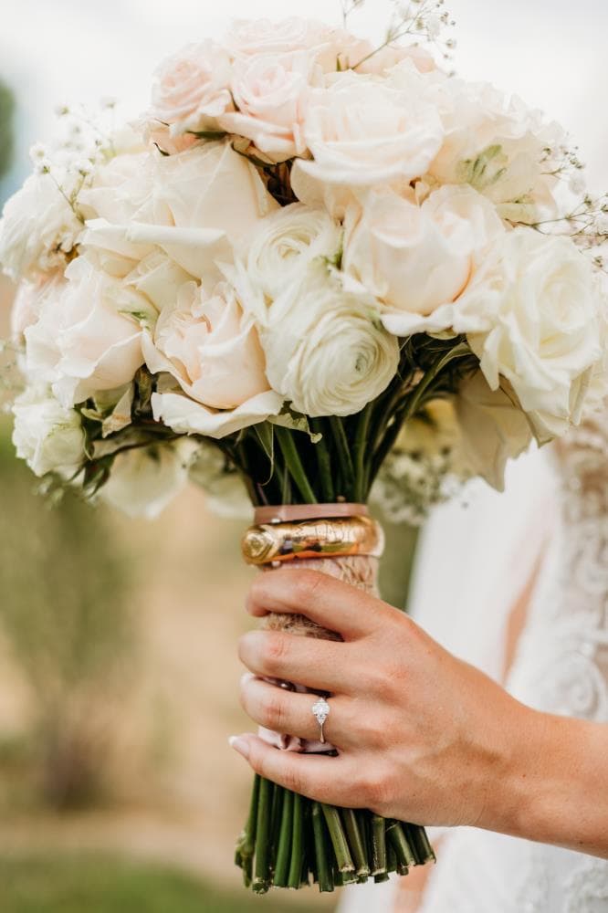 Wedding reception dancing couple natural light Colorado