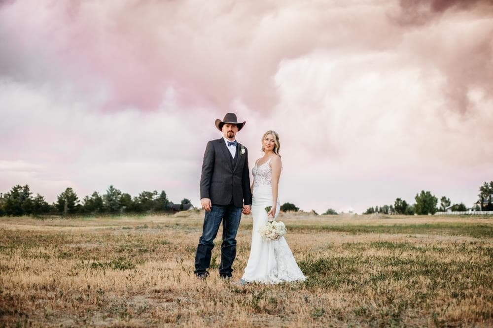 Groom emotional reaction seeing bride for first time Fort Collins wedding