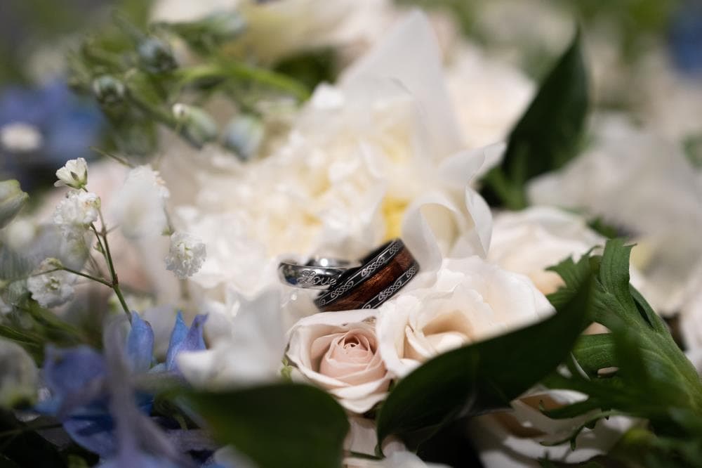 Wedding rings close up detail shot Colorado photographer
