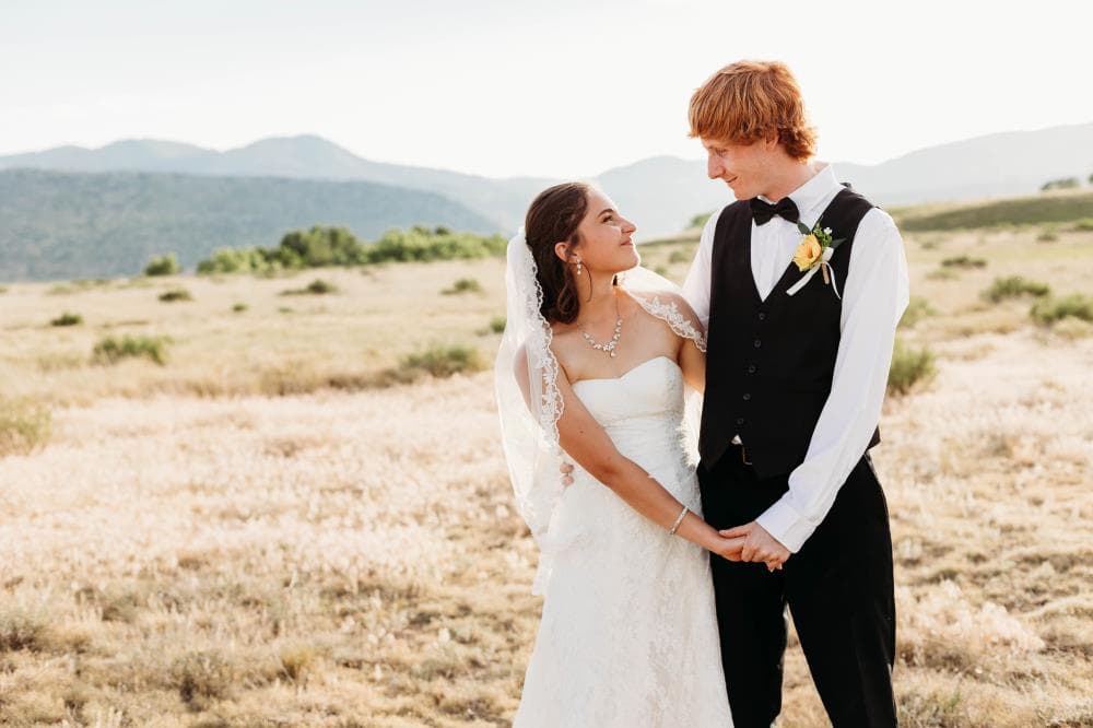 Groom emotional reaction seeing bride for first time Fort Collins wedding