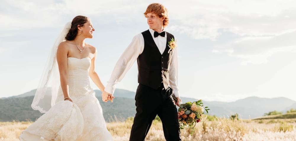 Wedding reception dancing couple natural light Colorado
